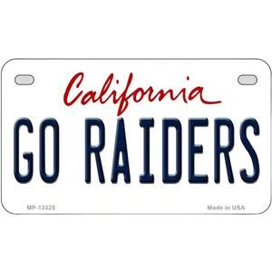NFL Oakland Raiders License Plate Super Bowl Metal California Retro Auto Sign